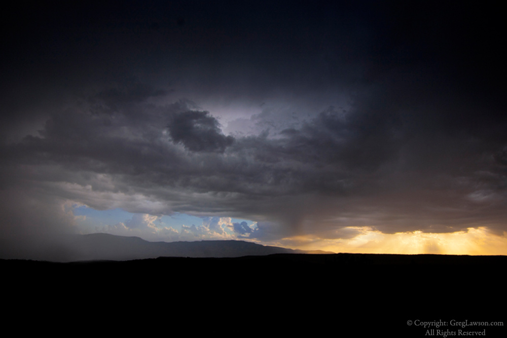 Storm cloud apertures with distinctive nuances, Black Hills, Arizona, Greg Lawson Photography Art Gallery Sedona