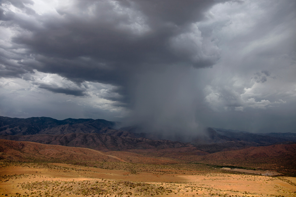 Arizona thunderstorm, A powerful squall in the Bradshaw Mountains, Arizona, Greg Lawson's Sedona Gallery of Photography