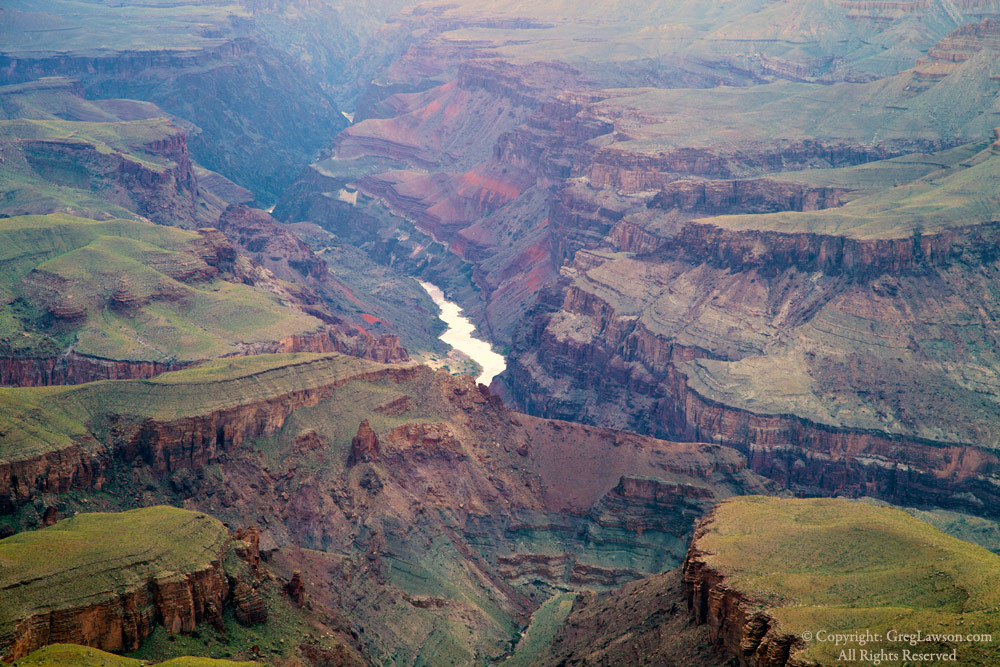 Spring's verdancy surrounds the Grand Canyon of the Colorado River, Greg Lawson Galleries