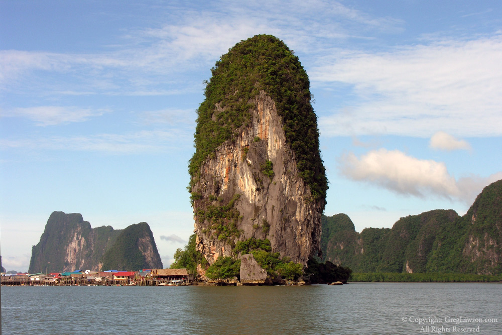 Copyright Greg Lawson Photo Galleries, Skyscraper of Phang Nga Bay, Thailand