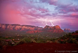 Lightning Strike at Twin Buttes                    